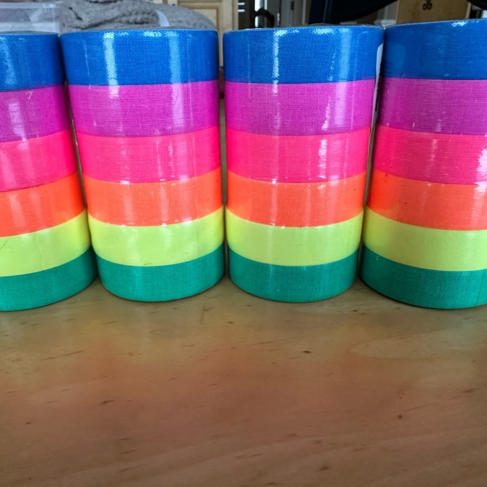 UV Blacklight Reflective Tape (24 rolls/6 colors) - Picture 2 of 3